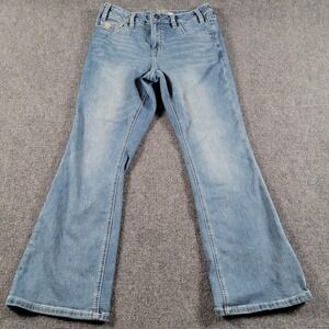 Rock‎ & Roll Denim Jeans Womens 30 Bootcut Light Wash Embroidered Western Style